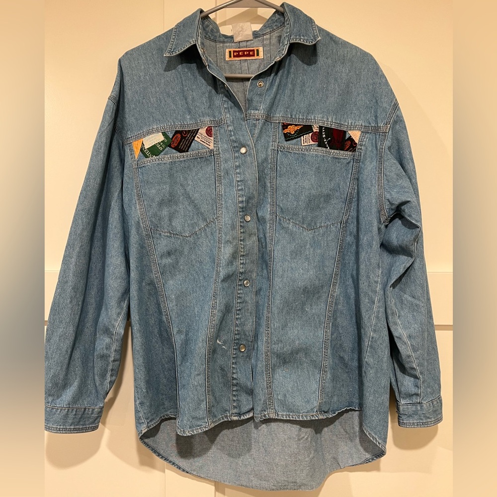 Pepe Jeans Blue Denim Button Down Shirt
